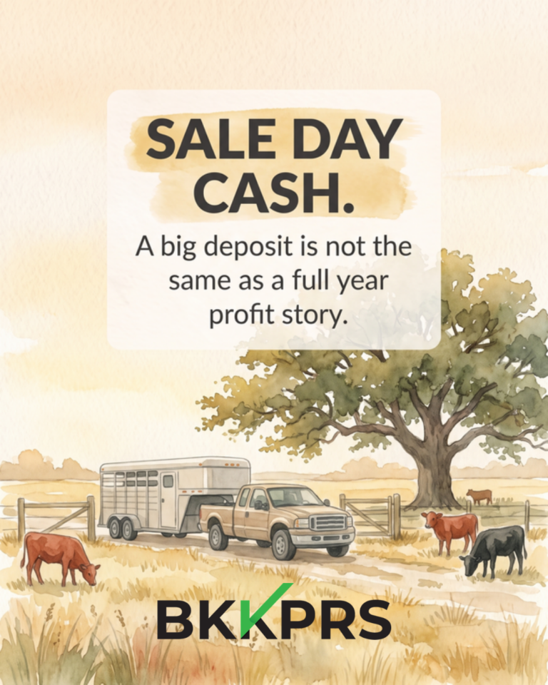 Sale day cash. Ranch carousel cover with cattle in a golden pasture.