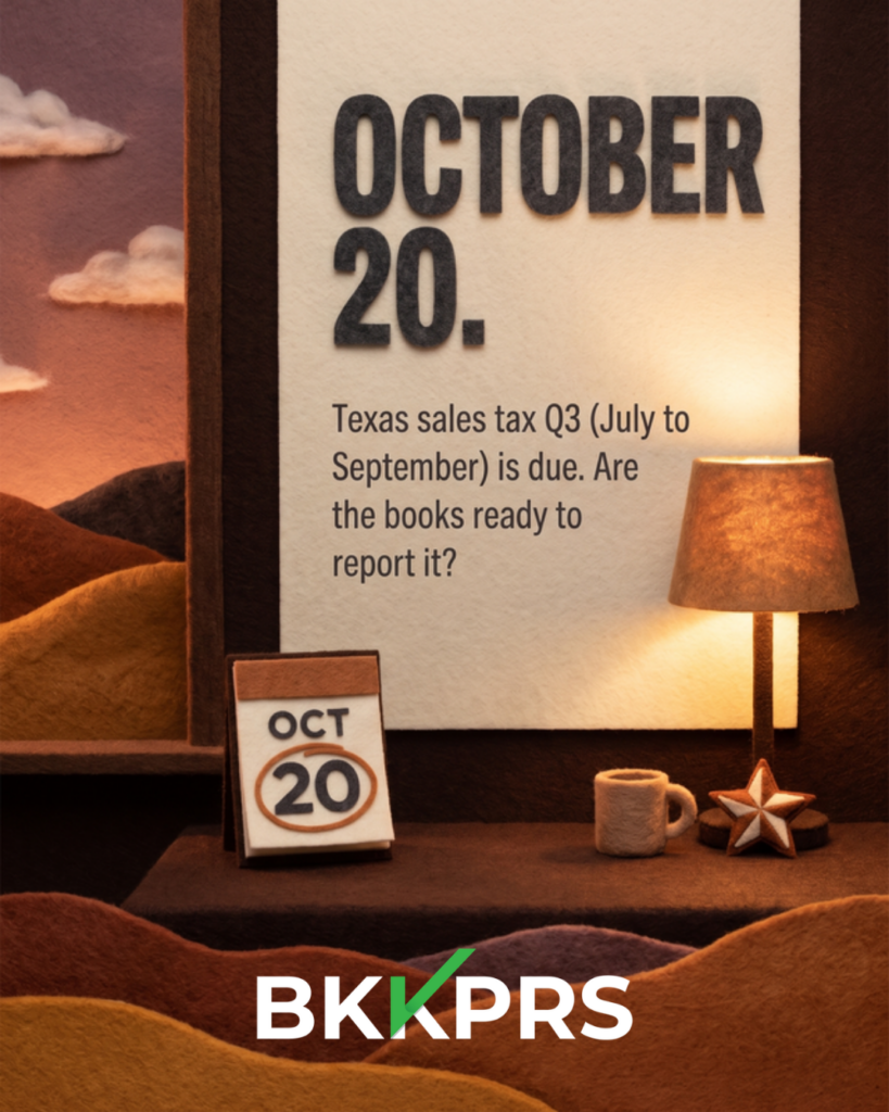 October 20. Texas sales tax quarterly filing carousel cover.
