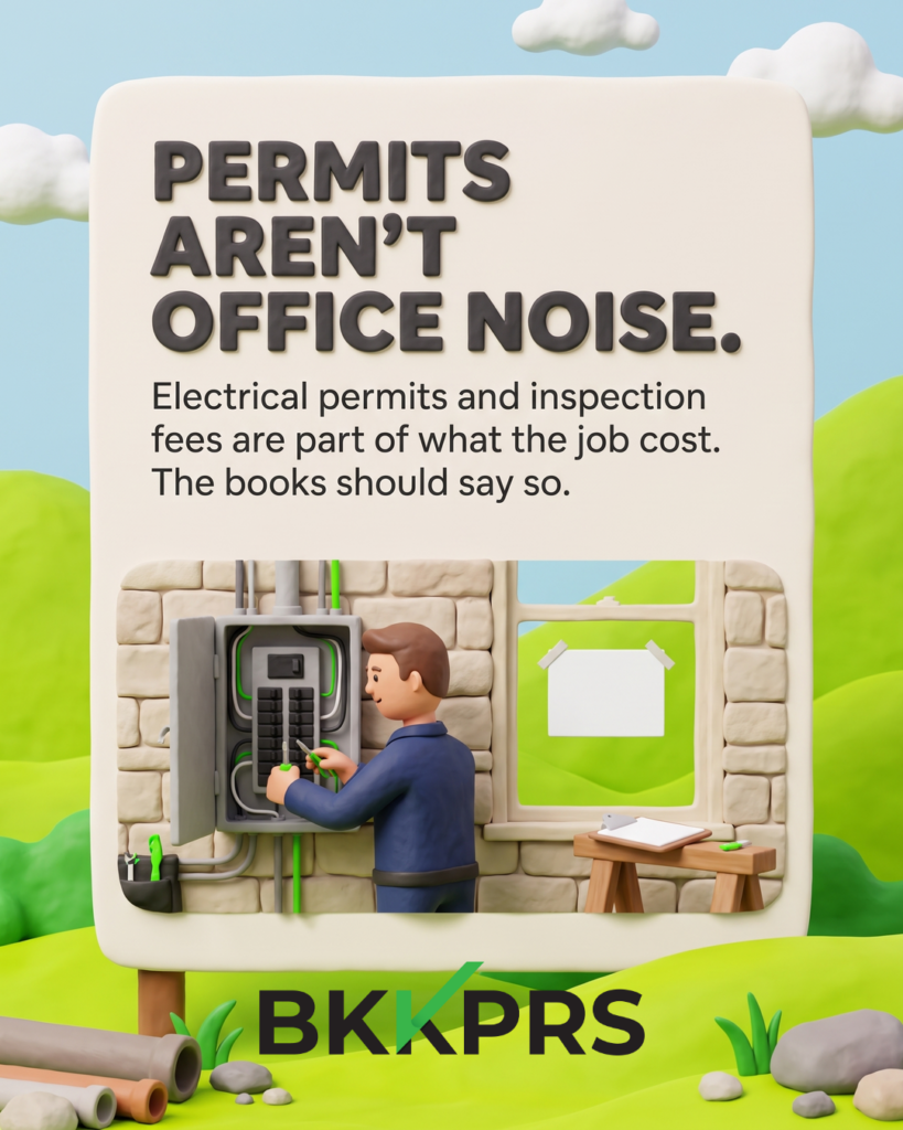Electrical permits aren't office noise — put fees on the job