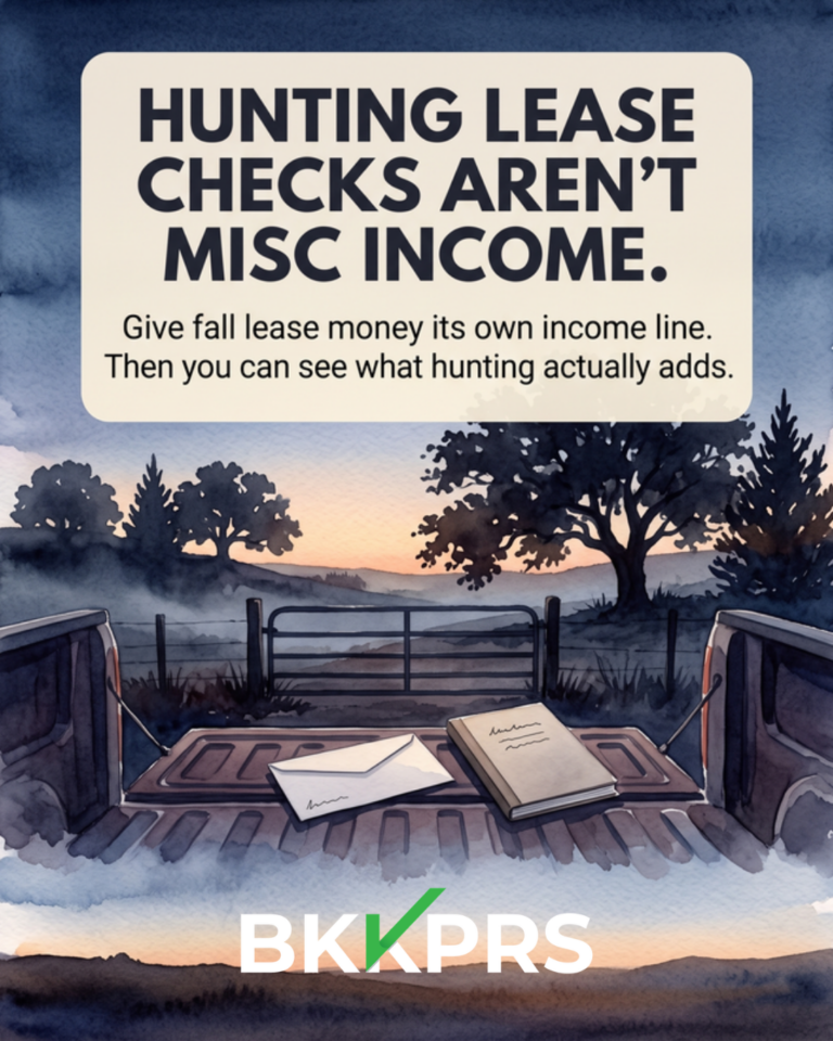 Hunting lease checks aren't misc income.