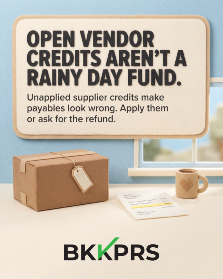 Open vendor credits aren't a rainy day fund.